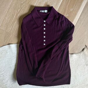 Everlane Deep Purple Knit Top